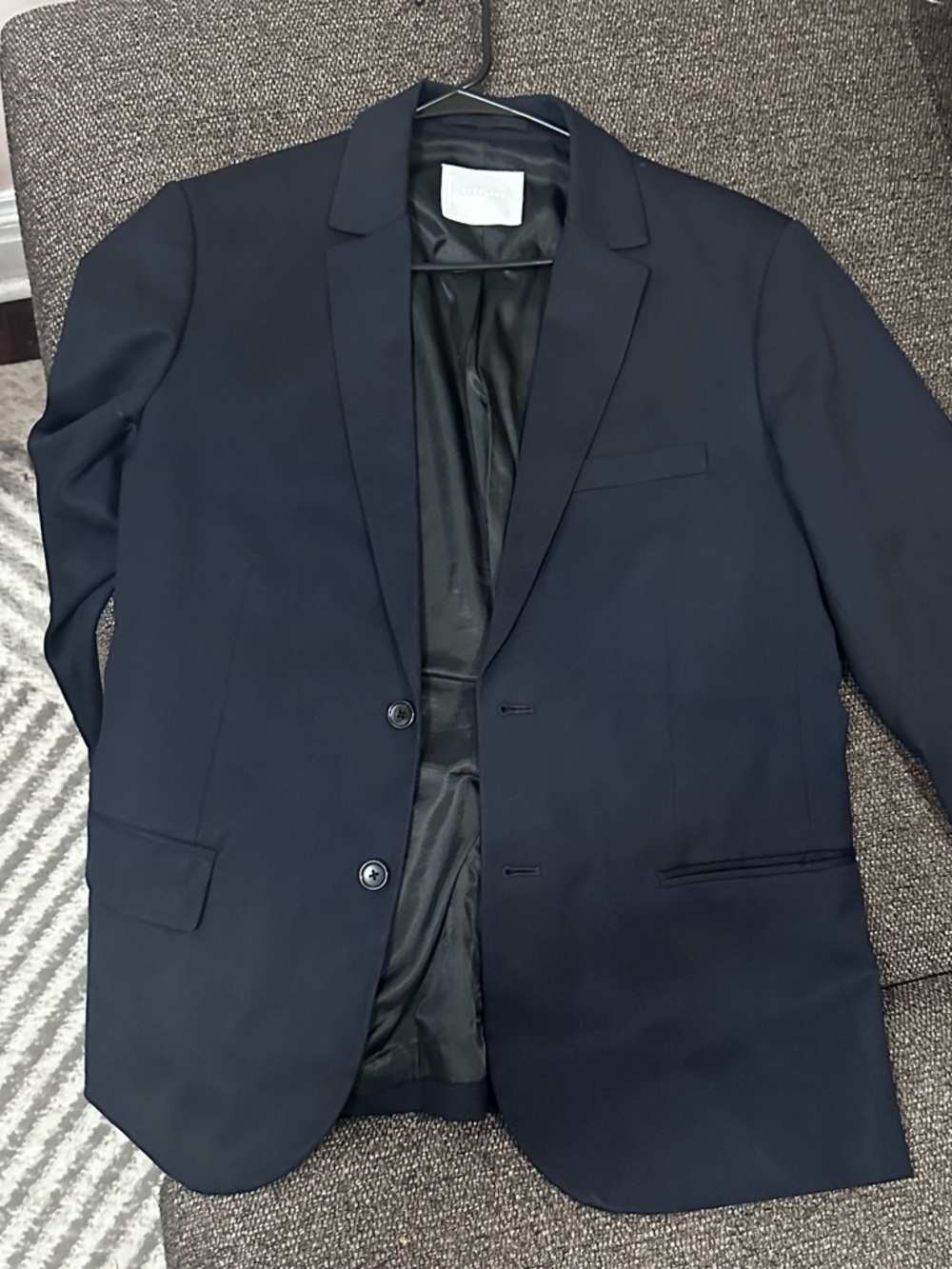 Everlane Navy Two-Button Tailored Blazer